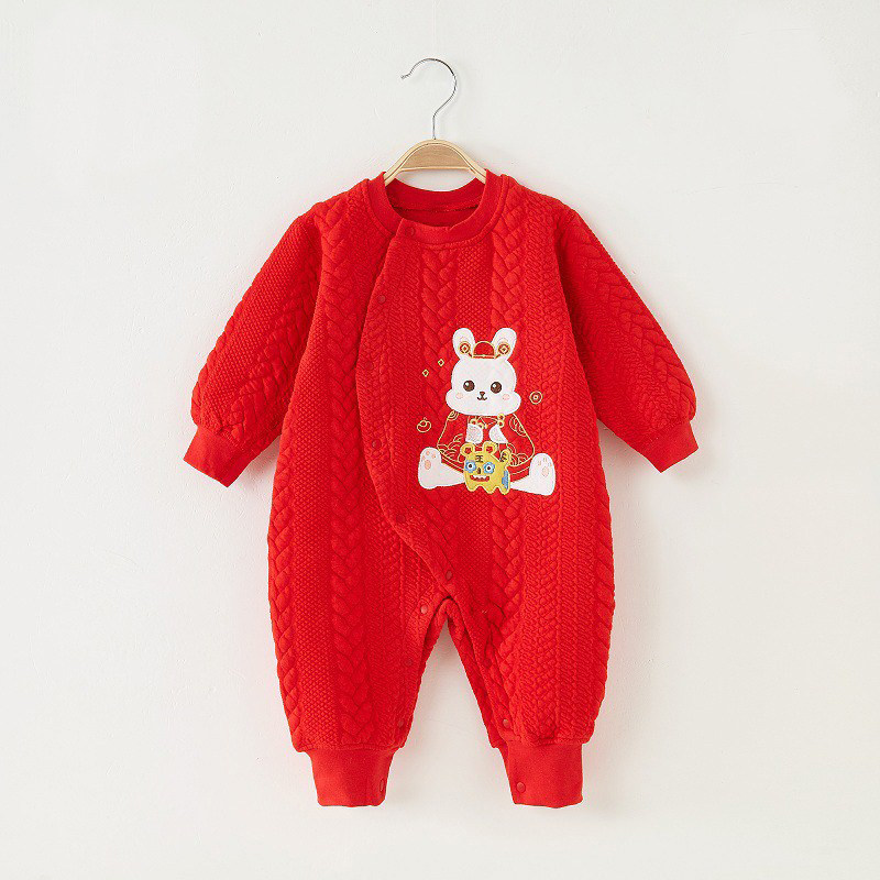 【撤柜专区】品牌专柜新生婴儿过年爬服喜庆拜年连体冬装夹棉红色,女装/女士精品,连体衣/裤,淘宝优惠券,粉丝福利购,淘宝优惠卷