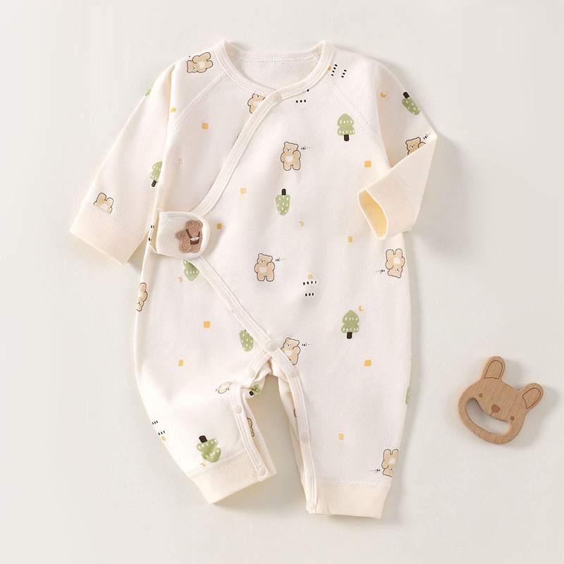 【撤柜专区】品牌专柜新生婴儿春秋款纯棉无骨哈衣新生连体衣秋冬