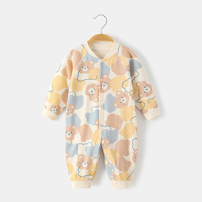 【撤柜专区】品牌专柜秋冬季婴幼儿春秋连体衣纯棉睡衣外出服无骨