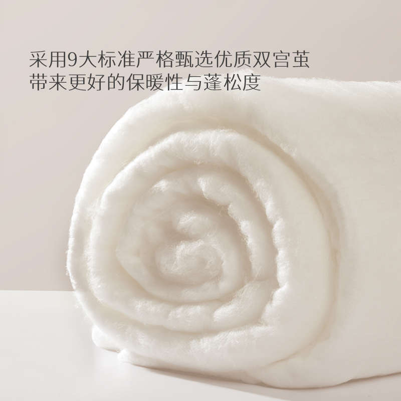 太湖雪春秋蚕丝子母被100桑蚕长丝秋冬加厚被芯馨柔茉莉被1+3斤图片