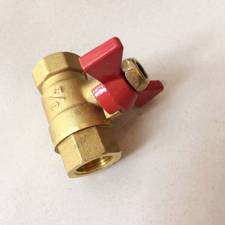 2分3分6分1寸DN10 DN8蝴蝶柄铜球阀 3/8双内丝铜蝶阀1/4 阀门开关