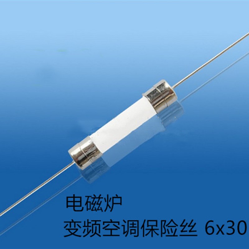 陶瓷保险丝管 15A 250V 6*30MM 双帽带引线 变频空调保险丝 6x30M