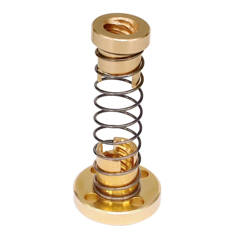 3D打印机配件i丝杆T8铜螺母消间隙消回差螺母梯型不锈钢丝杆