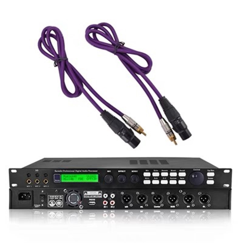 X5前级效果器家用KTV数字混响器卡拉OK防啸叫前置音频处理器