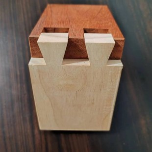 燕尾榫经典榫卯部件展示木制工艺木工课堂用具榫卯展必配木工房课