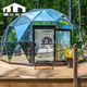 7米蓝色玻璃星空房glass dome tent户外防晒球形帐篷酒店网红民宿