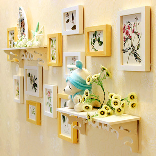 雕花圆素实木相框现代创意照片墙 2418 相框墙 包邮