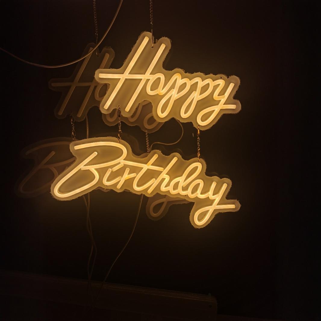 happybirthday霓虹LED氛围灯