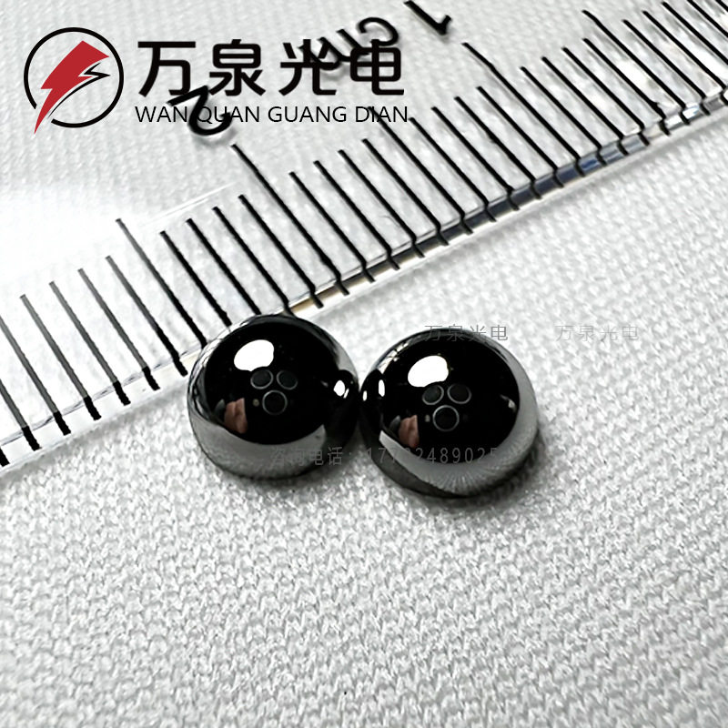 锗球透l镜红外宽带8~12μm无镀膜直径D5-50mm光学准直聚焦透镜