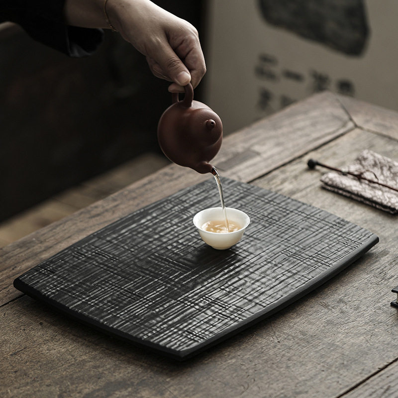 碳化香樟木茶盘家用茶托盘茶具首饰摆放干泡盘小型壶承竹制托盘