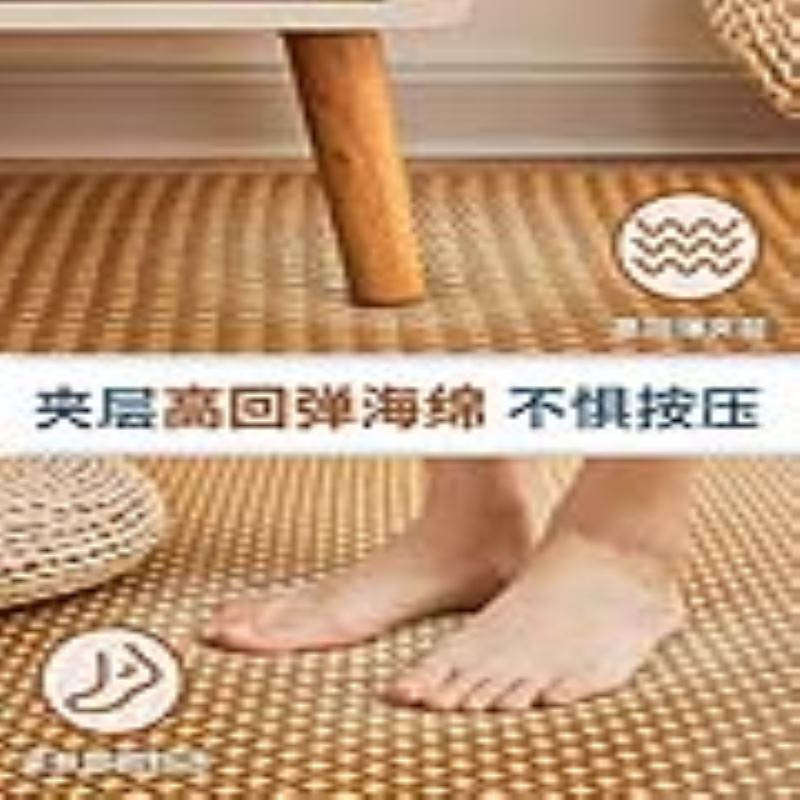 ?日式榻榻米凉席地垫睡觉打地铺床垫夏季加厚藤席儿童爬爬垫