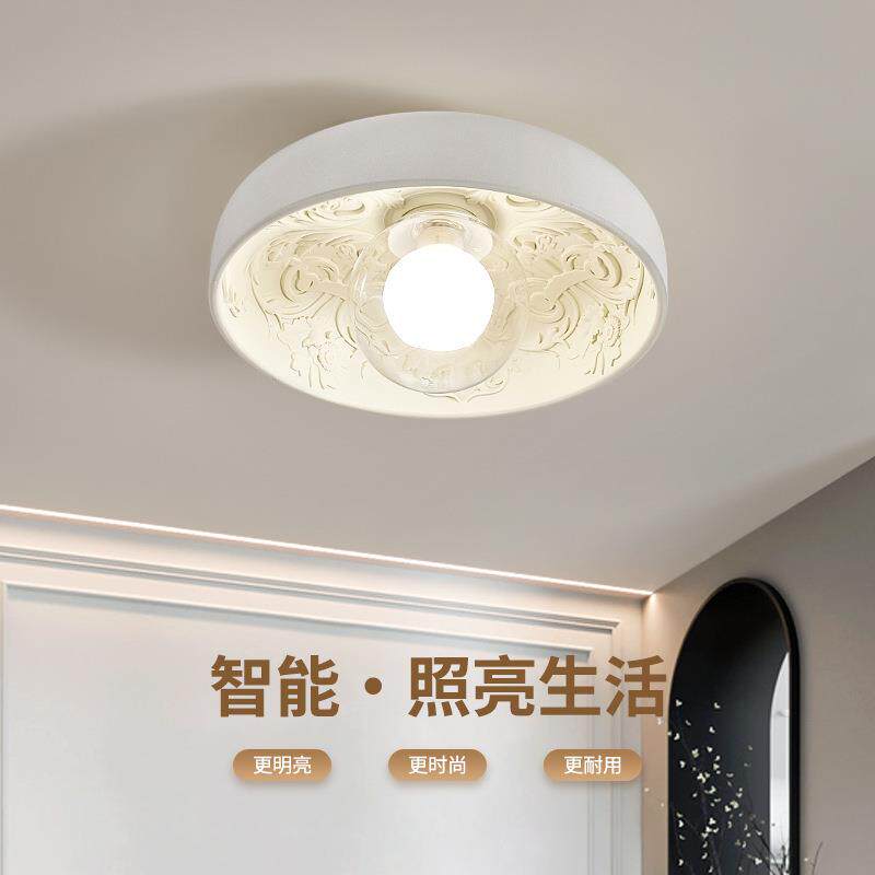 法式奶油风吸顶灯入户玄关灯设计师空中花园创意衣帽间阳台过道灯