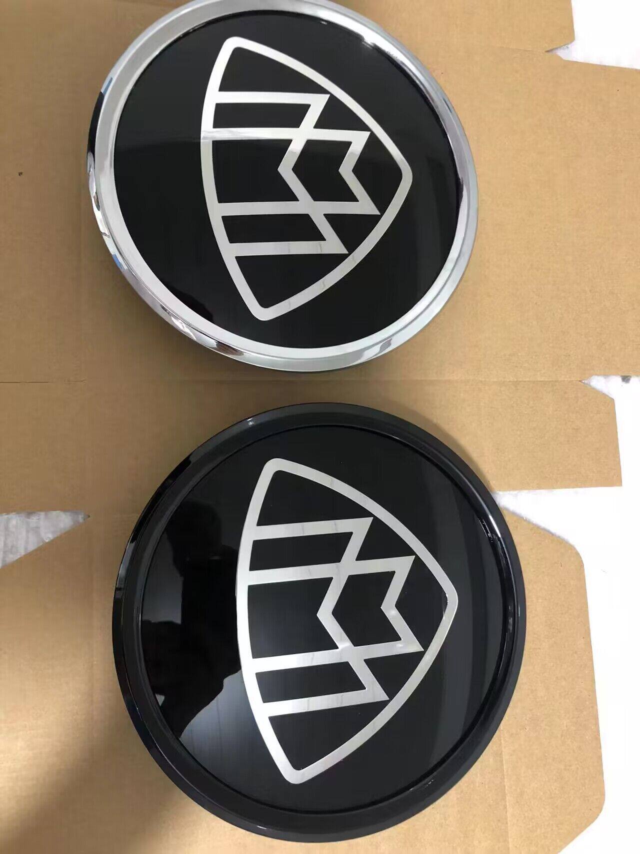 适用于迈巴赫C级A级B级R GLA CLA CLS 威霆改装镜面车标中网大标