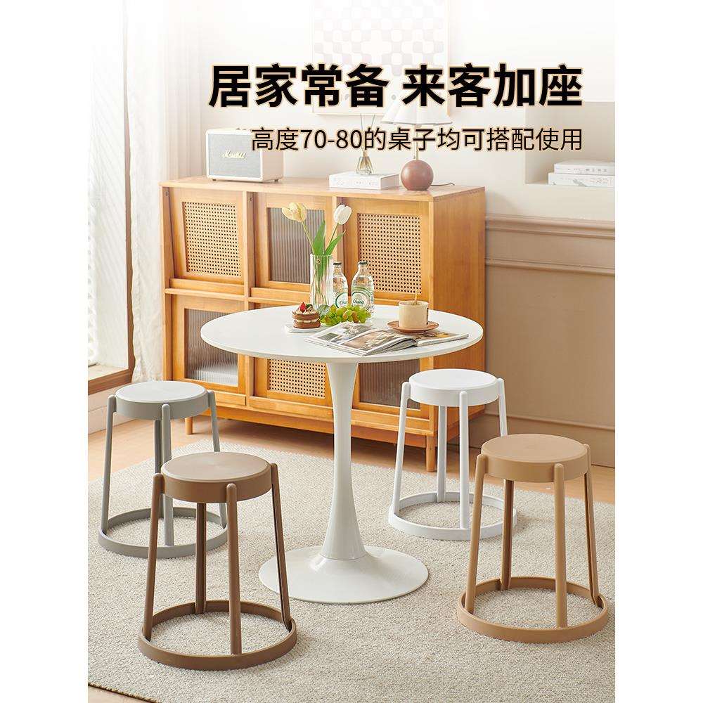 顺丰塑料凳子家用加厚稳固凳可叠放餐桌备用加强凳特厚结实环保凳