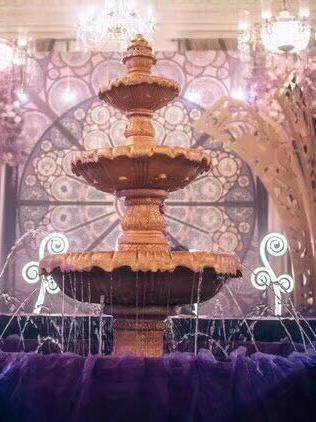 婚庆道具大铁艺喷泉水池婚礼多层喷泉花园流水喷水池大型美陈摆件