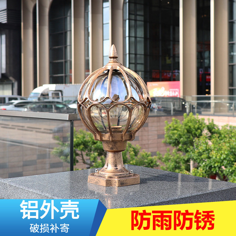 柱头灯户外围墙灯花园别墅门柱灯大门灯室外庭院柱子灯防水欧式灯