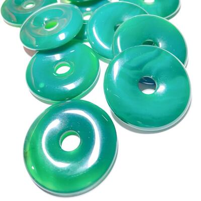 现货40mm绿玛瑙平安扣大尺码怀古半成品裸石