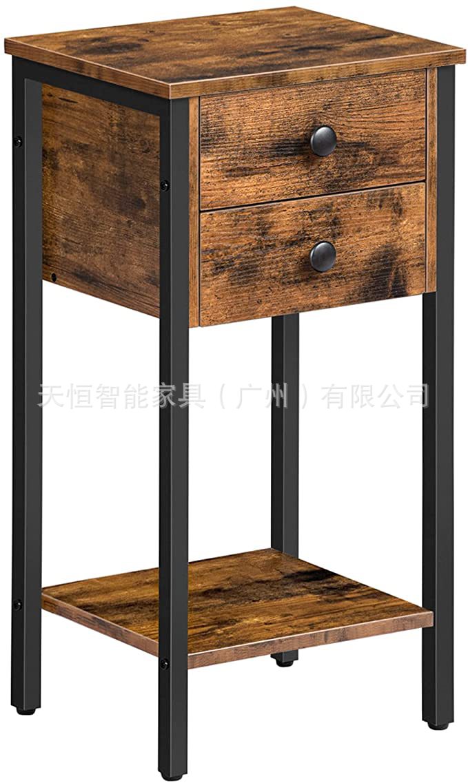现代简约高床头柜边桌边几带抽屉开储存柜厂家定制直销