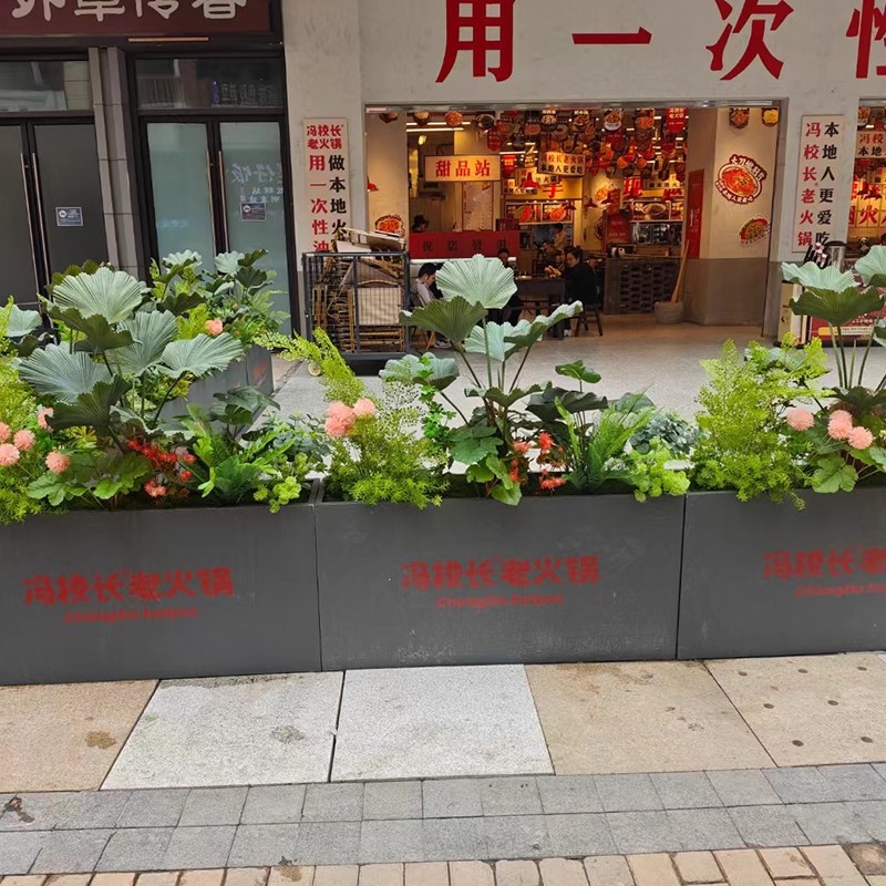 户外不锈钢花箱隔断商业街庭院