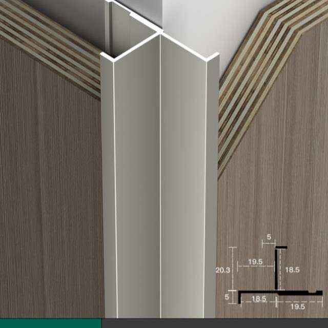 斜阳木尖阳角饰面圆弧角收口角条线条铝合金护墙板海棠阴角装饰