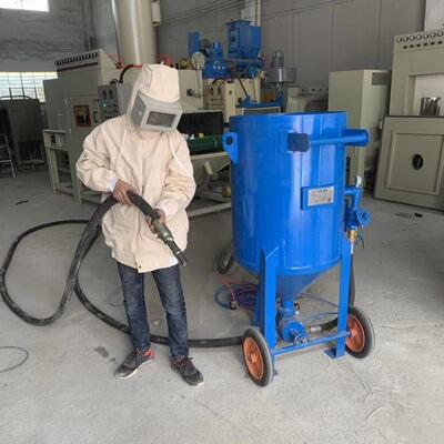 小型移动式喷砂机喷沙除锈抛光设备手动高压喷砂罐喷丸水喷打沙机