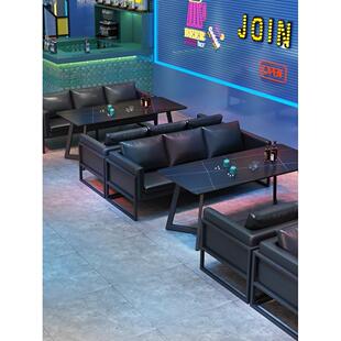 工业风酒吧卡座沙发咖啡西餐厅清吧音乐餐吧小酒馆餐桌椅组合商用