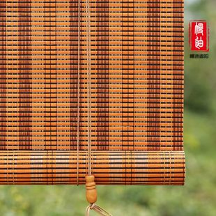 饰餐厅卷帘茶室民宿遮光中式 装 隔断遮阳帘家用竹帘窗帘禅意复古子