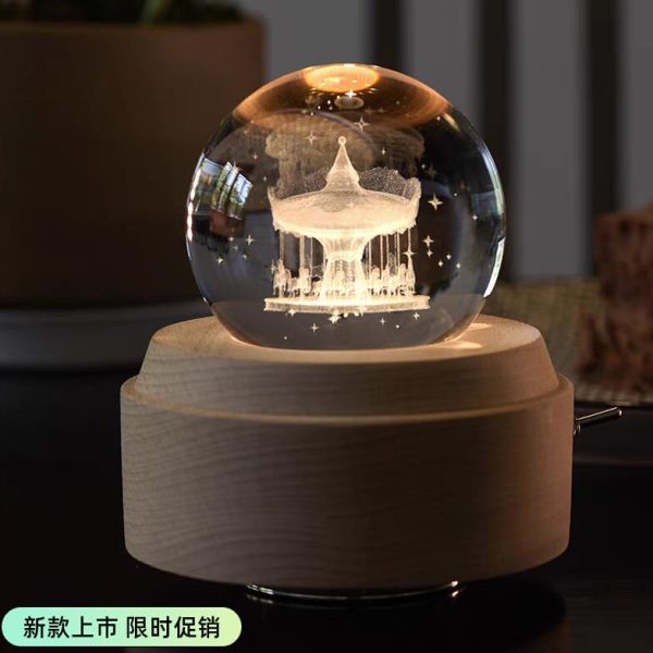鸟之诗八音盒艾沙公主生日礼物女生照片情侣音乐盒情人节水晶球