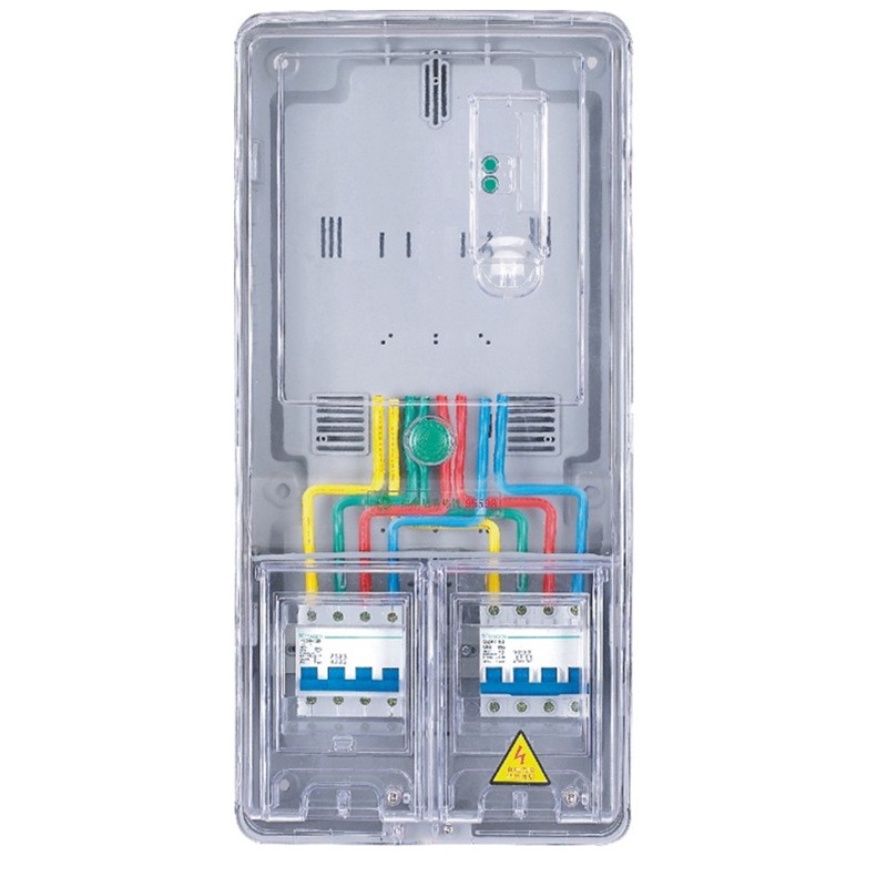 产地货源塑料电能计量箱透明配电箱户外厂家直销三相直入式电表箱