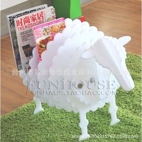 亚克力创意简约透明水晶杂志架书架装饰品北欧风