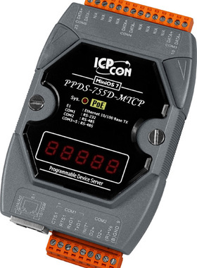 带PoE可编程串口联网PPDS-755D-MTCP，1个232口4个485口