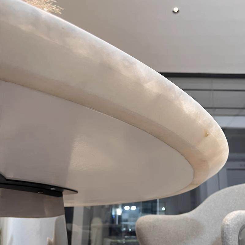 天然大理石奢石餐桌椅高端进口别墅饭桌大平层设计师白冰玉餐桌,住宅家具,大理石餐桌,淘宝优惠券,粉丝福利购,淘宝优惠卷