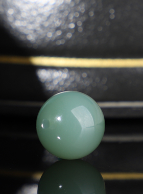 毕业级碧玉鸭蛋青圆珠散珠单颗