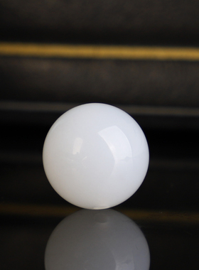 和田玉白玉圆珠散珠14mm单颗精选