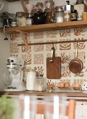 Matisse马蒂斯厨房花砖贴纸美拉德色系防油厕所卫生间瓷砖墙贴