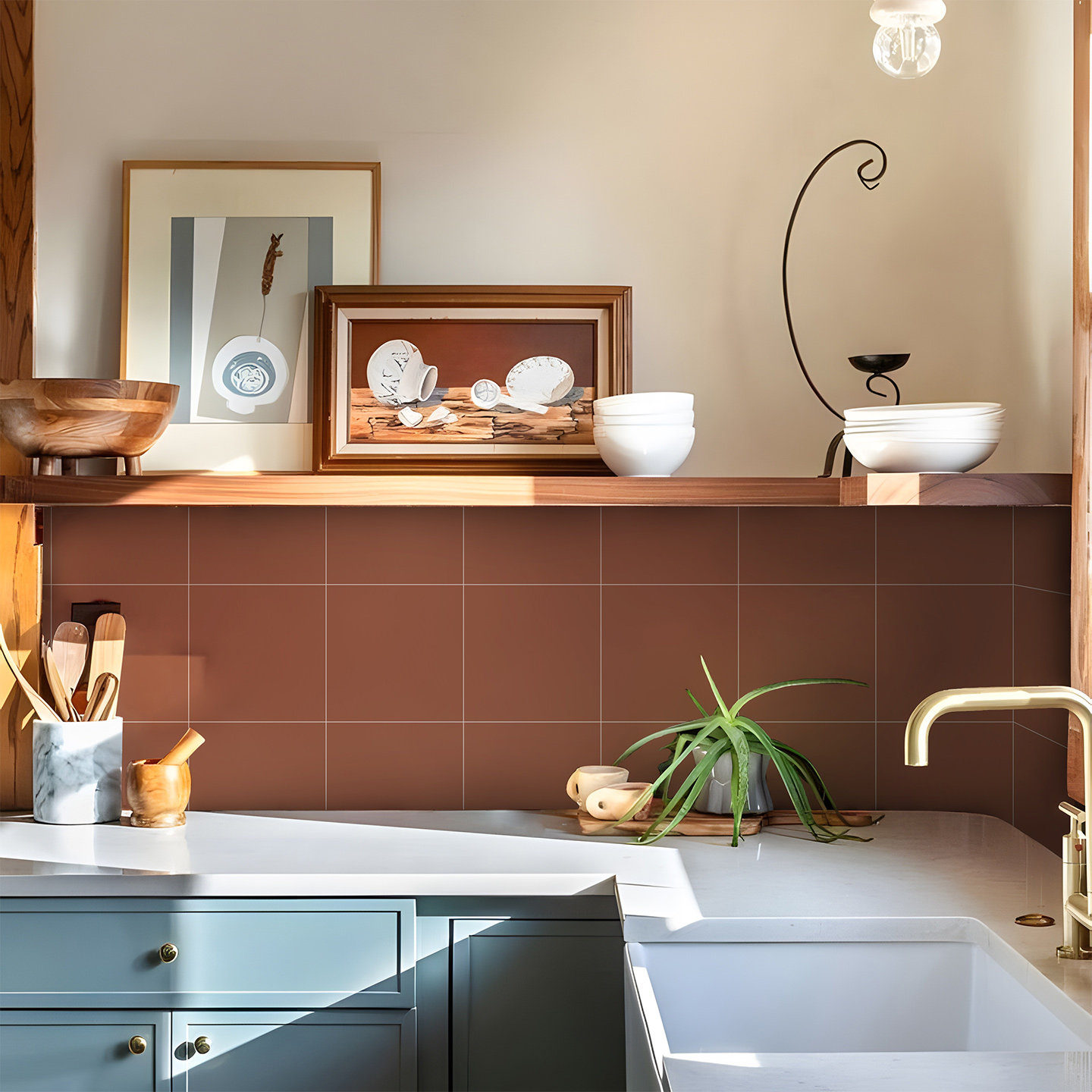 加厚厨房防油贴纸法式纯色耐高温瓷砖墙贴灶台防水装饰翻新自粘