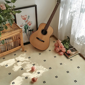 法式 奶油风地面翻新贴纸仿花砖地板贴自粘厨房地砖贴纸防水防滑贴