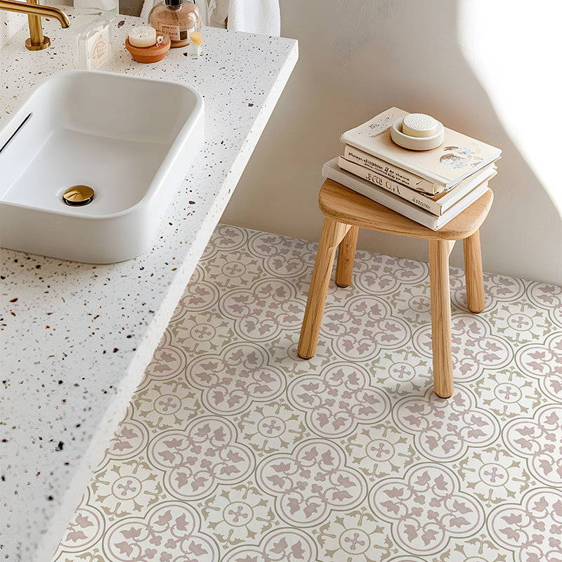 法式复古地砖贴纸防水耐磨自卫生间粘仿花砖墙贴厨房地面翻新贴,家居饰品,地贴,淘宝优惠券,粉丝福利购,淘宝优惠卷