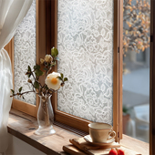 法式 蕾丝双面窗户玻璃贴纸高级感卫生间浴室透光不透人窗贴膜厕所