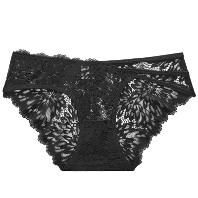 【4条装】黑色性感蕾丝内裤女