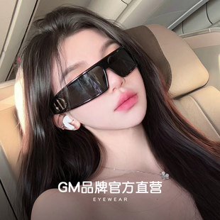 2025新款CD发箍墨镜女款高级感时髦二合一未来感太阳眼镜防紫外线