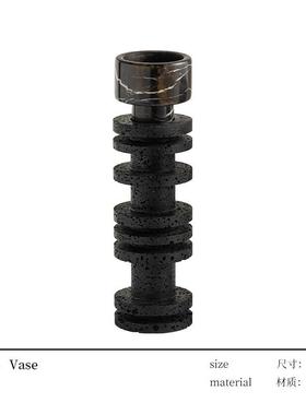 现代轻奢大理石几何艺术装饰摆设客厅电视柜高级感样板房抽象摆件