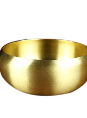 黄铜茶洗办公室茶道茶具纯铜摆件会销礼品金属工艺品铜器摆饰