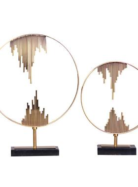 轻奢合金金属摆件高级感家用家居桌面风水装饰礼品工艺品