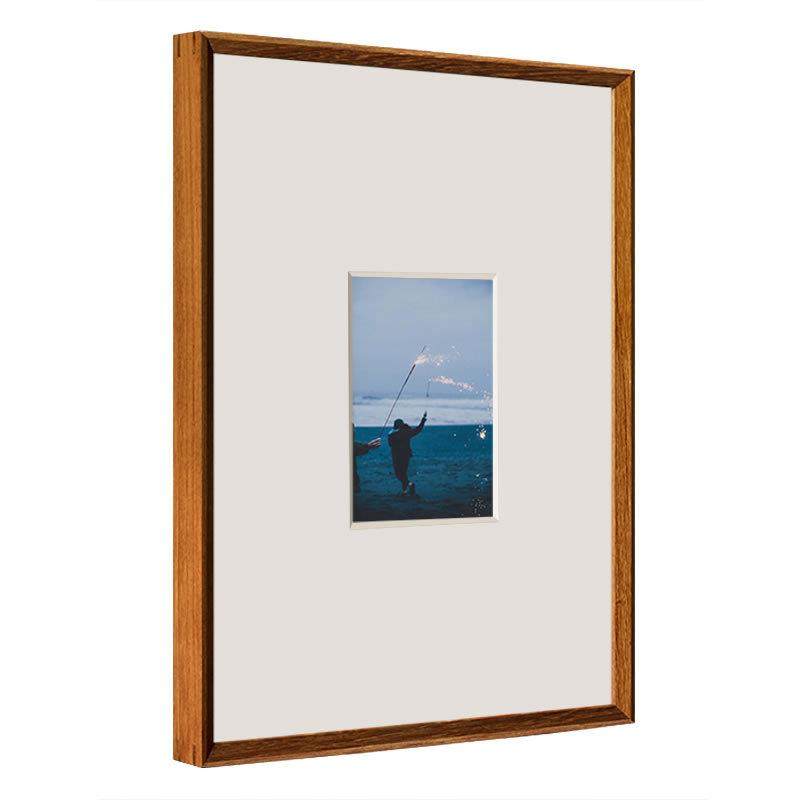 斜边实木画框装裱实木相框挂墙黑胡桃柚木照片框相片框