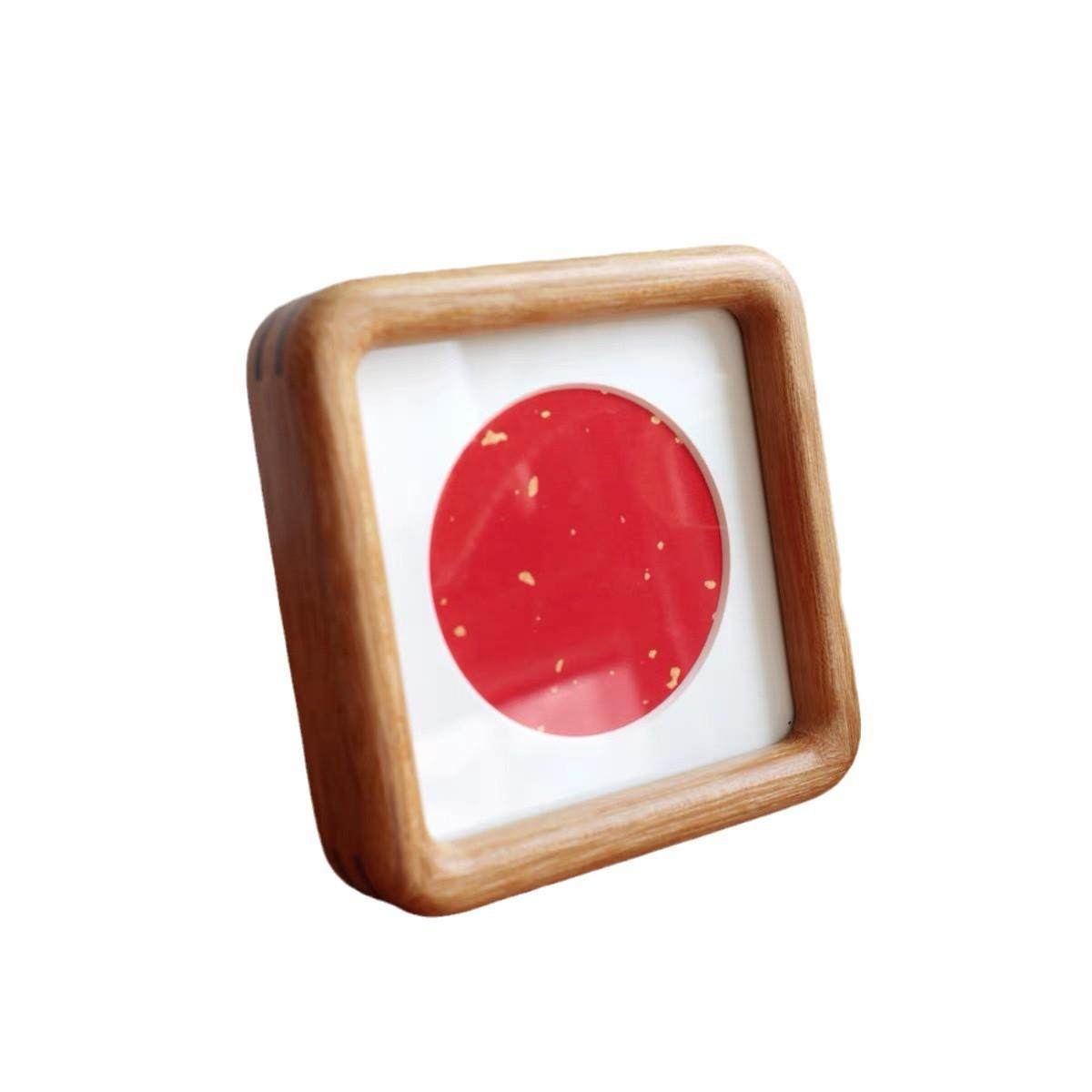 中式国画相框实木装裱画框空框书法字画正方形十字绣框架摆件