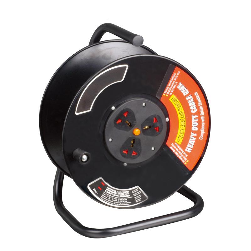 电移动电源电缆卷盘缆盘大盘绕线盘功能插座式纳收伸缩