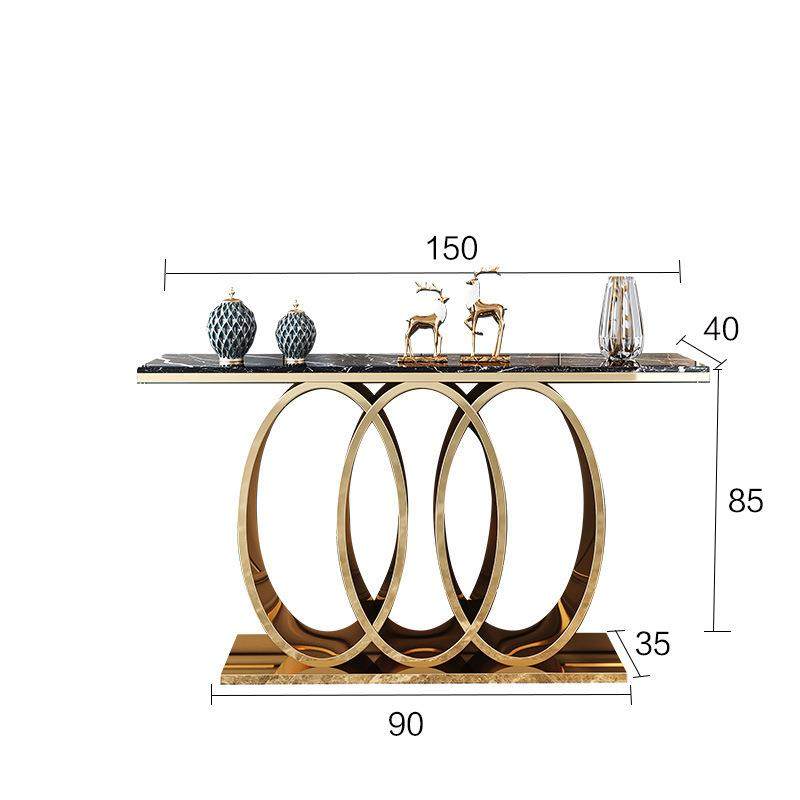 入户玄关桌大理石玄关桌子靠墙现代简约不锈钢条案玄关台省空间