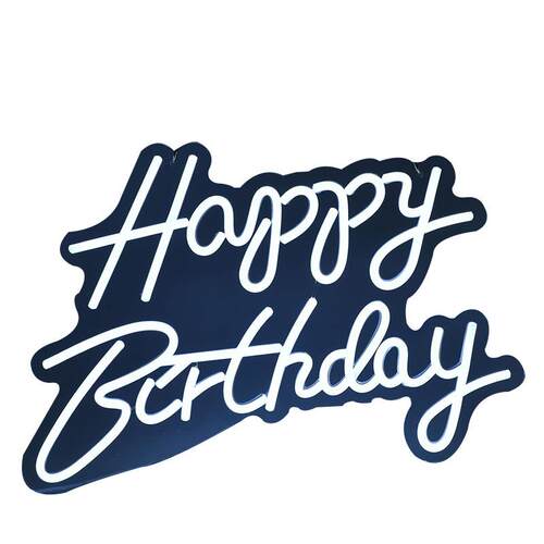 led霓虹灯生日快乐灯发光字led装饰灯定生日灯牌制直销