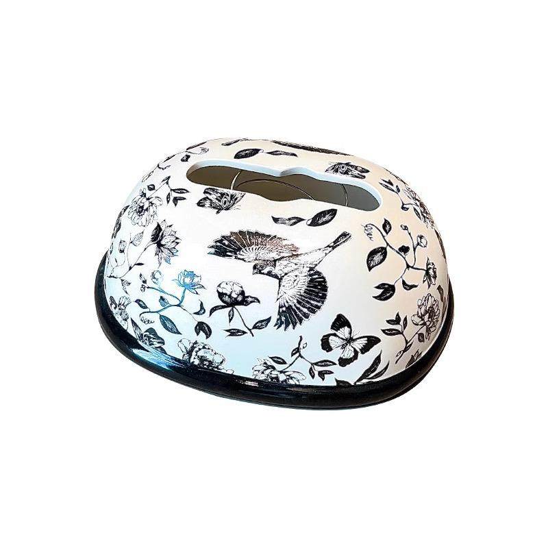 国风复古陶瓷纸巾盒中式抽纸盒家用客厅茶几桌面纸抽盒创意高级感,收纳整理,纸巾盒,淘宝优惠券,粉丝福利购,淘宝优惠卷